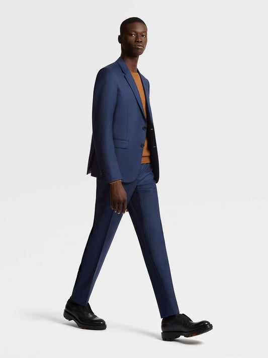 UTILITY BLUE AND BLUE 15MILMIL15 WOOL SUIT