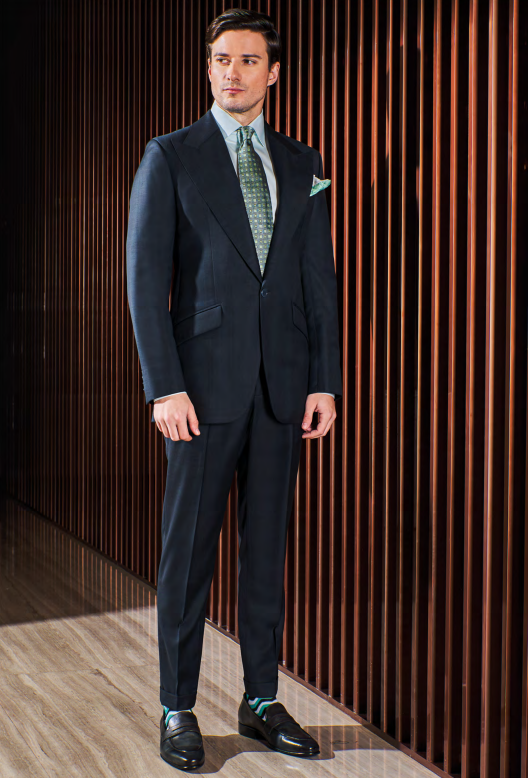 Mens Dark Blue Shining Suit