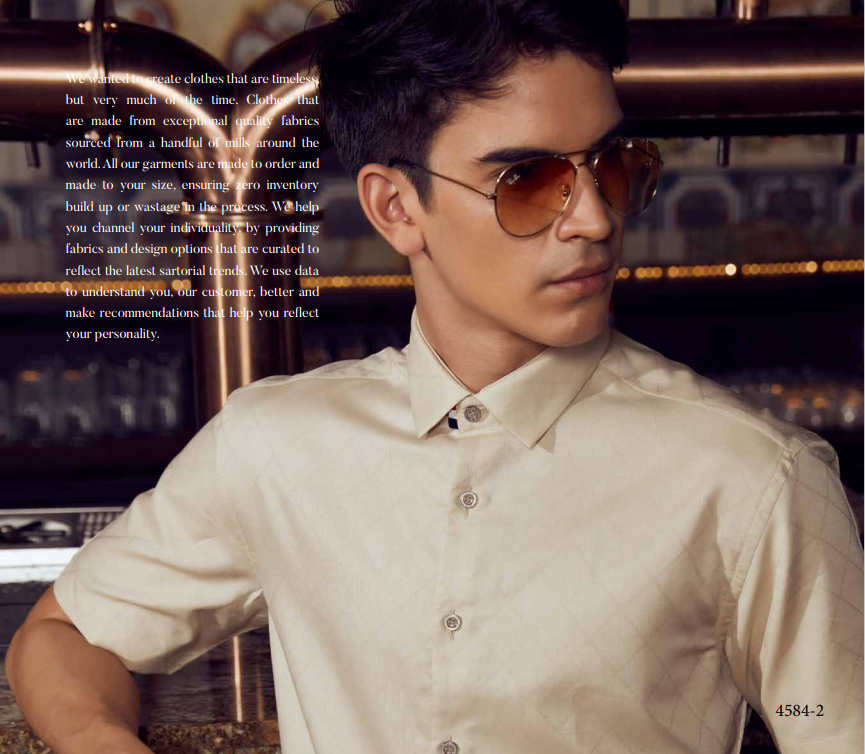 Mens Formal Cream Color Half Sleeves Shirt