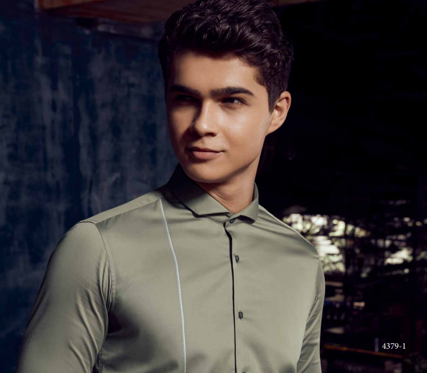 Mens Party Wear Green Shining Shirt