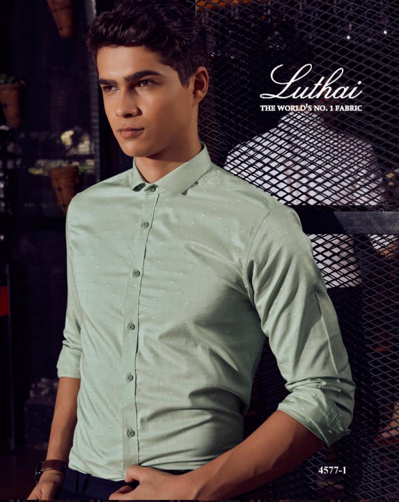 Mens Party Wear Beach Green Shirt