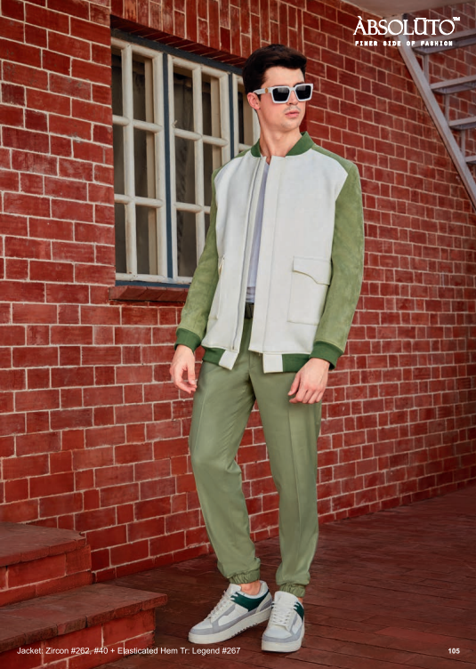 Mens Green White Zipped Jacket/Shacket