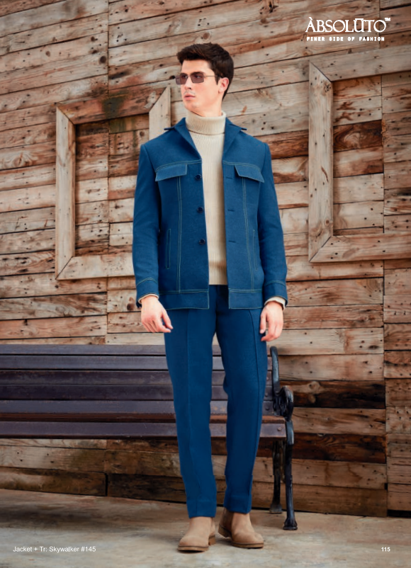 Mens Tailored Denim Party Wear Shacket/Jacket