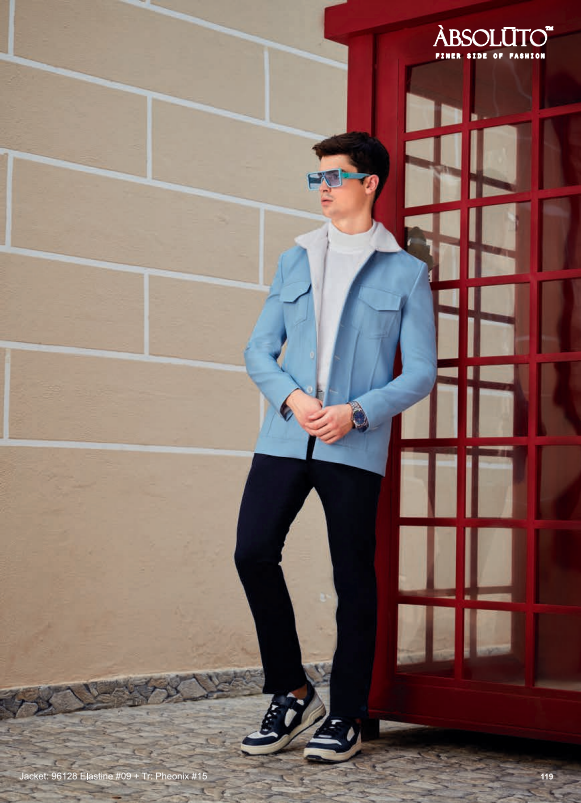 Mens Sky Blue Party Wear Jacket