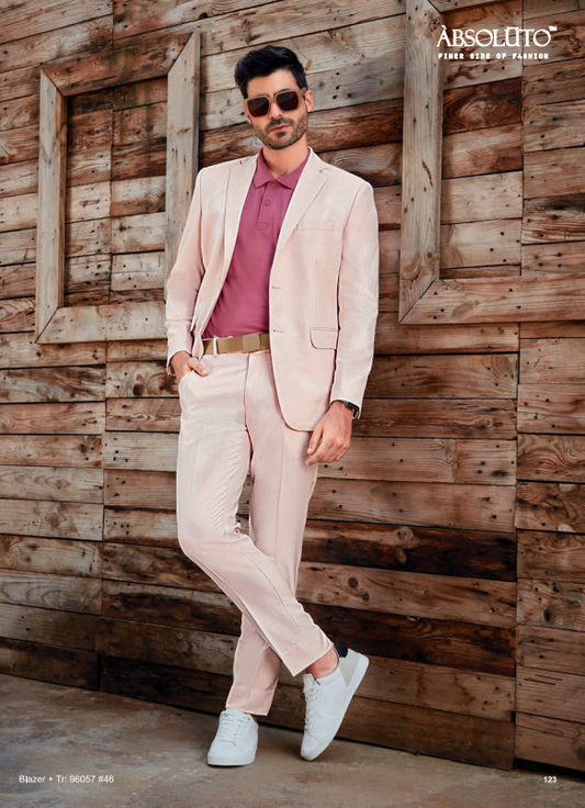 Mens Peach Party Wear Blazer