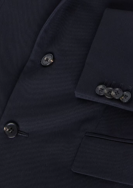 Cupro, Cotton, Diamond Black Suit For Men