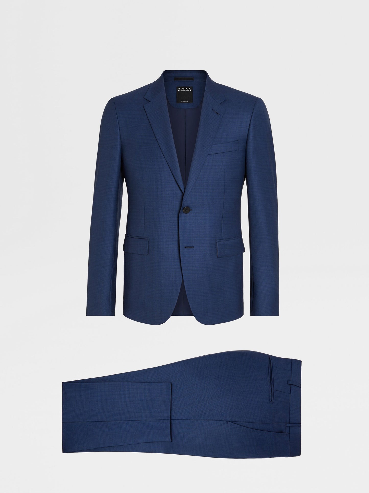UTILITY BLUE AND BLUE 15MILMIL15 WOOL SUIT