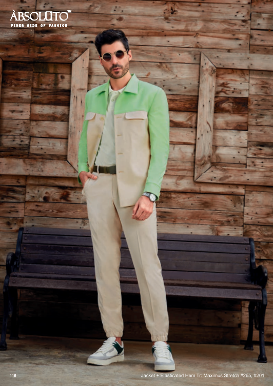Mens Lime Green and Cream Colour Casual Shacket/Jacket