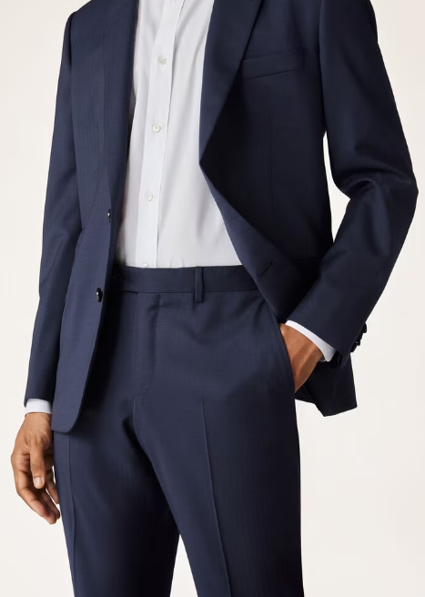 Cupro, Virgin Wool, Pale Blue Suit For Men